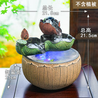 招财客厅流水摆件循环水风水轮室内客厅茶室桌面小水景喷泉小鱼缸