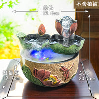 招财客厅流水摆件循环水风水轮室内客厅茶室桌面小水景喷泉小鱼缸