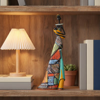 Multicolor Female Sculpture Figurine Colorful Female Figurine Artistic Woman Sculpture Elegant for Living Room