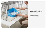 Hare Litter Box Mountable Hare Potty Training Tray Small Pet Litter Box Easy to Clean Detachable Corner Pet Toilet