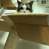 猫爬架通天柱配件猫咪太空舱实木顶天立地猫窝底板吊床自制diy 剑麻-直径12cm长40cm