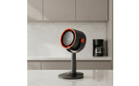 Desktop Fan with Air Purifier Stepless Speed Air Purifier Fan Strong Air Current Compact for Office Workers, Desk, Bedroom