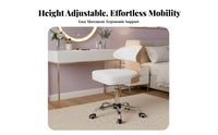 Armless Rolling Desk Chair Space-Saving Design rotating Stool Padded Seat