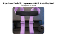 Padded Stretching Strap Woven Textile Stretching Strap with Loops Metal Buckles Fitness Equipment Long