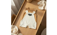 Cartoon Bear Baby Romper Korean Design Baby Romper with 3D Ears Snap Crotch
