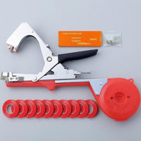 Metal Stapling Head Vegetable Stem Tying Machine Handheld Vine Tying Machine Reel Holder Plant Tie Black Grip for Farm, Garden