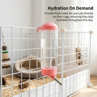 500ML Hanging Pet Water Dispenser for Dog Cage, Large Capacity Dog Water Bottle for Travel, Automatic Pet Waterer for Small Dogs
