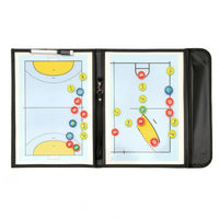 Tri-Fold Handball Board Leather Cover Handball Tactic Board Carrying Handle Sports Gear for Coaches, Training Sessions