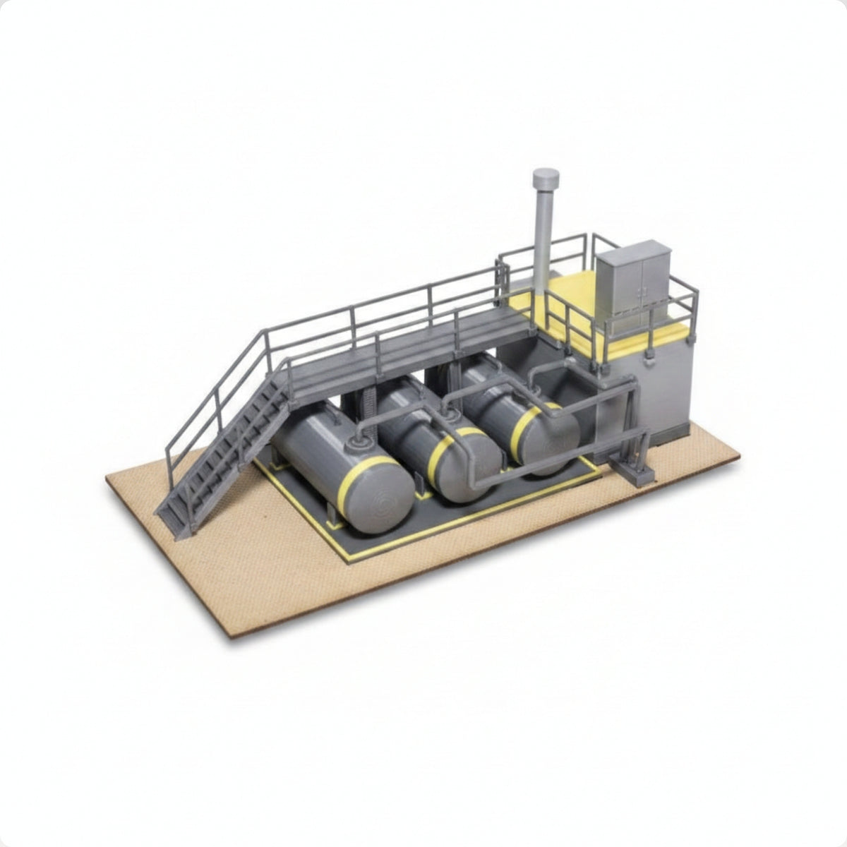 Detailed Industrial Storage Tank Model Compact Industrial Model with Tanks Exact Scale Miniature Realistic for Collectors