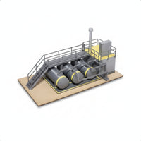 Detailed Industrial Storage Tank Model Compact Industrial Model with Tanks Exact Scale Miniature Realistic for Collectors
