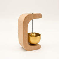 Wooden Door Chime Artisanal Door Chime Bell with Wooden Frame Decorative Door Chime Minimalist for Homeowners, Entryway