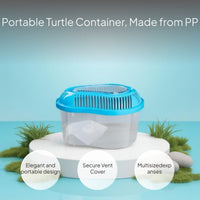 Turtle Enclosure with Lid, Portable Habitat, Basking Platform