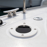 Drain Outlet with Check Valve Backflow Protection Marine Drain Fitting with Check Ball Easy to Install White