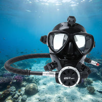Scuba Full Facial Covering Adjustable Strap Silicone Full Facial Covering Wide View Outdoor Athletic Gear for Underwater Assistance