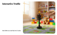 Toy Traffic Light Early Education Mini Traffic Light Toy Educational City Playset Accessory for Kids, Preschoolers, Playroom, Classroom, Sand Table