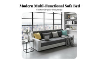 L-Shaped Pull-expandable Sofa Bed with Storage Chaise Multi-Functional L-Shaped Pull-expandable Bed with Storage Chaise Space-Saving transformable Couch for Families