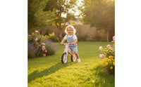Wooden Balance Bike Low Low-Step Wooden Learning Bike Compact Balance Toy for Young Children, Kids, Park, Backyard