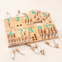 Math Boards with Pegs Educational Counting Peg Board Preschool Math Manipulatives for Preschoolers, kids, Homeschool, Classroom