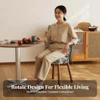 Minimalist Design 360-Degree rotating Seat Modern design Upholstered rotating Armchair Padded padding Indoor Furnishing Soft Upholstery for Homeowners, Interior Decorators, Office Workers, Dining Room, Kitchen, Bedroom, perusing alcove