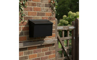Mailbox with Slanted Lid Matte Black Mail Box Rectangular Hardware for Fence