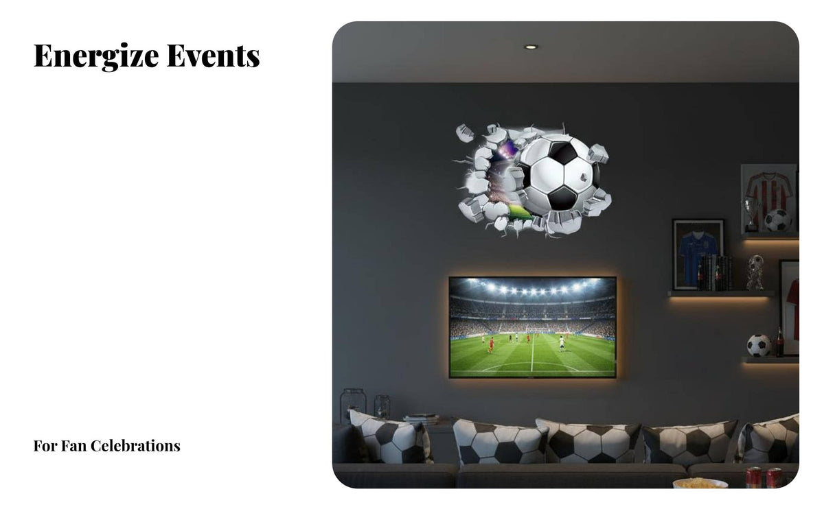 Dimensional Sport Wall Sticker Removable Stadium View Wall Sticker Auto Peel and Stick for Children, Bedroom
