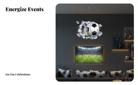 Dimensional Sport Wall Sticker Removable Stadium View Wall Sticker Auto Peel and Stick for Children, Bedroom