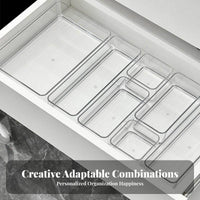 Stackable Organizer Set Transparent Individual Storage container Clear Design