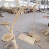 实木猫爬架原木枯树干大型猫窝网红猫爬树宠物跳台耐磨不粘毛防腐