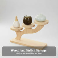 Multi-Functional Tiered Desk Organizer Multifunctional Tiered Wooden Riser Space-Saving Display Stand Sturdy Construction for Office Workers, Makeup Users, household members, Vanity, Dorm Room, Coffee Bar, vanity table