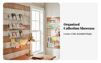 High Clarity Multi-Tier Wall Rack Space Saving Display Shelf Modern Design Collectibles Organizer Raised Baffle for Anime Fans, Young Adults, Dorm Room, Bedroom, over Desk, Entryway