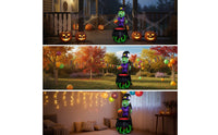 Inflate Inflatable Witch in Pot Outdoor Inflatable Witch and Pot Bright Safe for Yard, Halloween Party