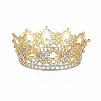 Gold King Crown Regal Design men's King Crown Gender-Neutral Jeweled Tiara Ornate Detailing Sturdy Build for Actors, Pageants