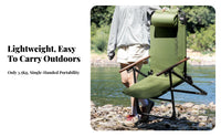 Lightweight Adjustable Reclining Lounger Folds in Seconds Camping Chair No Assembly Required Portable Seating Ergonomic Support for Campers, Beachgoers, Anglers, Beach, Travel, Picnics, Fishing