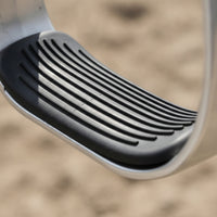 Ribbed Aluminum Stirrups with Rubber Footbed Long-Lasting Western Saddle Stirrups Optimal Support Tack Comfortable for Horse Riders, Equestrians