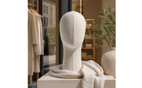 Decorative Linen Mannequin Head Sturdy Mannequin Head with Torso Sturdy Hat Display Stand Realistic for Hairpiece Makers, Boutiques, Studios