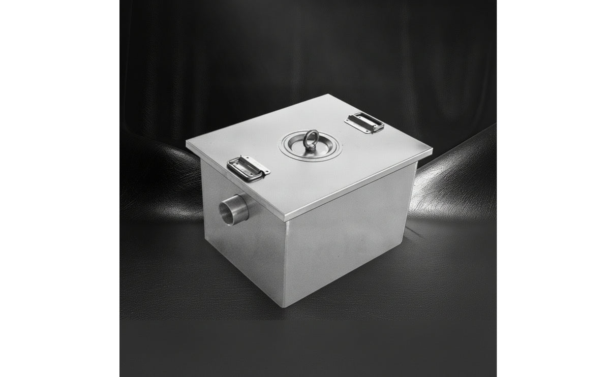 Stainless Steel Grease Seperator Resistant Oil Water Seperator with Fastening Cover Thickened Oil Water Separator for Food Service