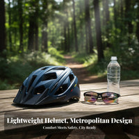 Mature Cycling Helmet Single-Piece Molding Lightweight Bike Helmet Featherlight Adjustable Fit for Commuters, Outdoor, Commuting