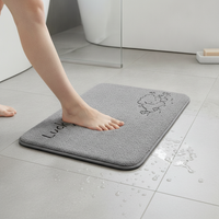 Absorbent Non-Slip Bathroom Mat for Toilet and Shower Area
