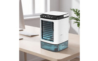 Small Personal Air Cooler Cooler with Ice Box Personal Mini Air Cooler Mist Portable Misting Fan Quiet for Office Workers, Students, Desk, Bedroom