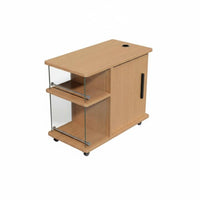 With casters Mobile Storage Side Cabinet Multifunctional Multi-Tier Utility Table Space Saving &coffee utility cart space-efficient Design for Apartment Dwellers, homeowners, Office Workers, Living Room, Small areas, Bedroom, Kitchen