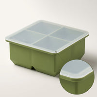 Ice Cube Tray with Lid, Small Square Ice Mold for Home Kitchen, Food-Grade Silicone Ice Maker