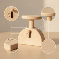 Toy Fruit Scale Natural Wooden Toy Scale Educational for Young Children