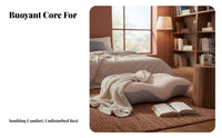 Two-Tier Height Design Memory Foam Sleep Pillow Pressure Relieving Memory Foam Pillow Breathable for Office Workers, Sleeping, Bedroom