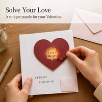 Voice Recording Light-Up Heart Puzzle Greeting Card for Couples