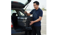Large Insulated Food Delivery Bag Multiple Compartments Stackable Food Transport Box Foldable Insulated Grocery Bag for Car Trunk