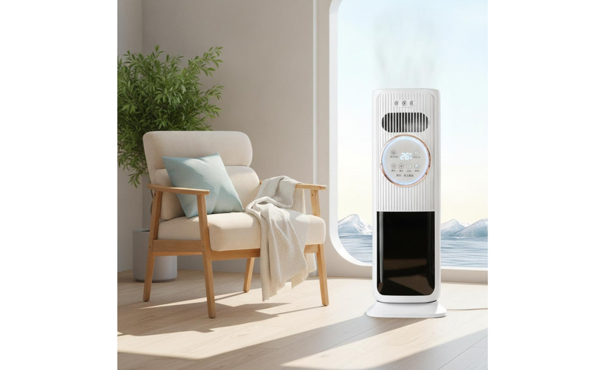 3-in-1 Evaporative Air Cooler Tower Multi-Function Air Cooling Fan Humidifying Swamp Cooler Fan Compact for Bedroom, Home, Apartment