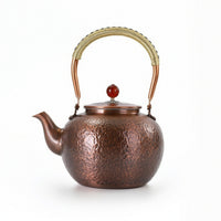Copper Teapot with Strainer Compact Hammered Copper Tea Kettle Practical Cookware for Home Kitchen