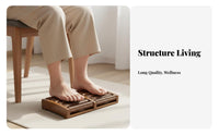 Ergonomic Design Double Foot Massager Roller Portable Wooden Foot Roller High Load-Bearing Reflexology Tool Long-Lasting Wood Construction for Elderly, Office Workers, Athletes, Home, Under Desk