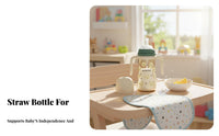 Fall-Resistant Baby Straw Bottle with Handles Safe Toddler Weighted Straw Cup Easy to Clean for Toddlers, Infants, Mealtime, Travel, Home