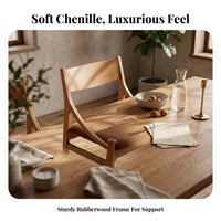 Light Luxury Aesthetic Cat Ear support Chair sturdy Wood Legs Accent Seat Upholstered Seating Furniture designer-inspired design for Design aficionados, Interior Decorators, Homeowners, Dining Room, Kitchen, perusing corner, Home Office